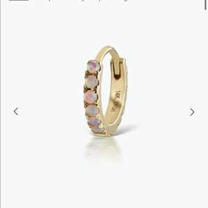 Maria Tash 8mm opal eternity ring. Yellow Gold